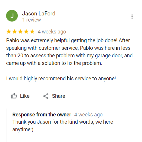 Google Review By Jason LaFord