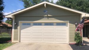 New garage door with windows