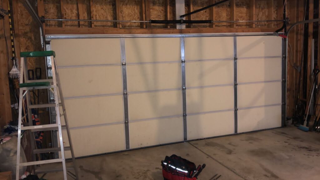 Inside a garage with fully insulated door