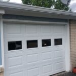 Single garage door with windows