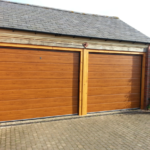 flat panels wood garage door Kitchener