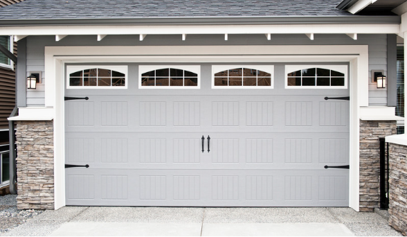 Garage Door With Design And Windows