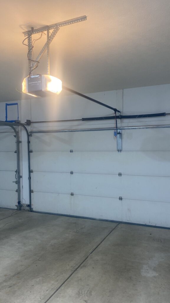 After: new LiftMaster or Chamberlain app-controlled opener installed
