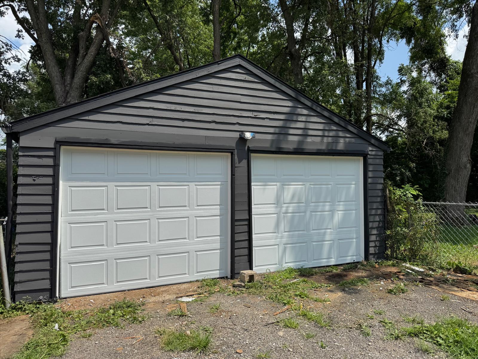 Two new garage doors installed at a Noblesville home