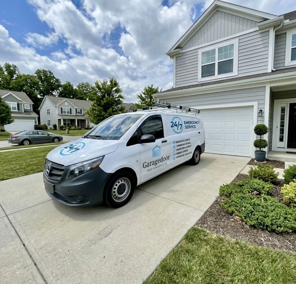 Garage Door Indianapolis service van in Carmel
